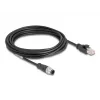 Cavo di rete DeLOCK M12 cavo codifica A 8 poli connettore maschio a RJ45 connettore maschio Cat5e 5 m nero