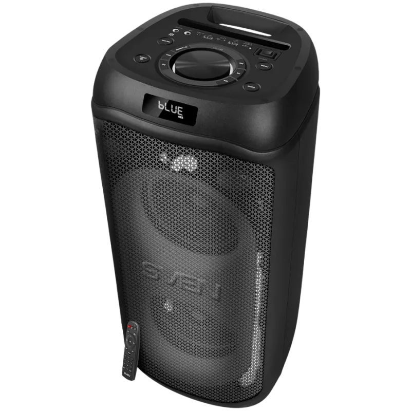 Altoparlante SVEN PS-1050, nero (200W, TWS, Bluetooth, FM, USB, microSD, display LED, 7200mAh)