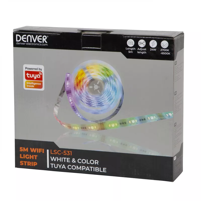 Denver LSC-531 striscia luminosa Wi-Fi, 5 m, Tuya