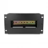 Delock 67320 Barra per interruttori automatici da 10" con copertura e guida DIN, 3U, metallo, nero