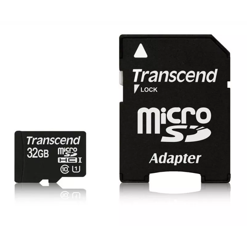 MEMORY MICRO SDHC 32GB CON ADATTATORE/CLASS10 TS32GUSDU1 TRANSCEND