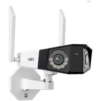 Reolink Duo Series W730 - telecamera Wi-Fi da esterno 4K, doppio obiettivo, vista panoramica 180°, riconoscimento persone/veicoli/animali