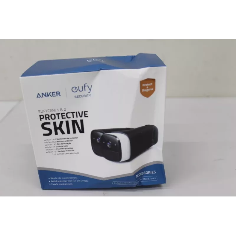 Set custodie in silicone Anker Eufy 2 nero per EufyCam EufyCam 2