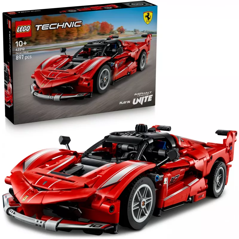 LEGO Technic Ferrari FXX K modello in scala 1:10, 897 pezzi, da 10 anni