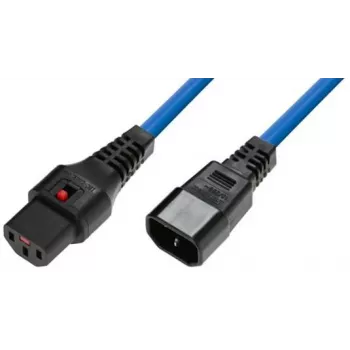 Microconnect MC-C13C14LOCK-0.5MB cavo di alimentazione blu 0,5 m connettore femmina C13 connettore femmina C14