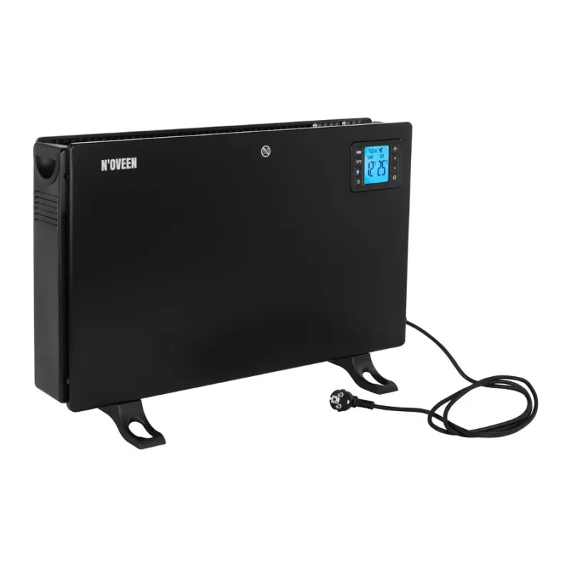 Termoconvettore elettrico NOVEEN CH7100 — 2000 W, 3 livelli di potenza, LCD, timer, telecomando, nero