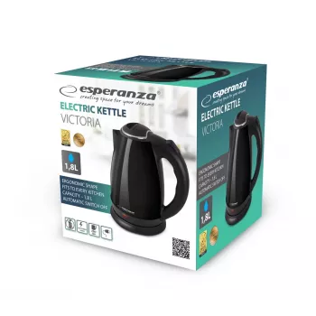 Bollitore elettrico ESPERANZA EKK113K 1,8 L 1800 W, acciaio inox, nero, senza filo