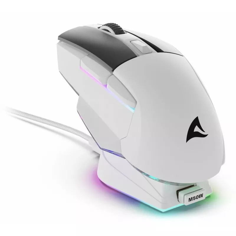 Sharkoon SGM50W mouse gaming per destrimani RF wireless + USB Type-A ottico 6400 DPI