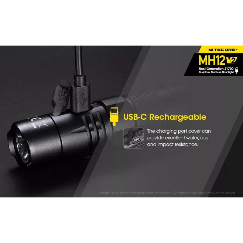 Torcia portatile Nitecore MH12 V2 nera