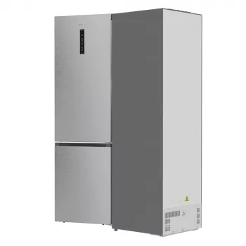 Frigorifero combinato Gorenje NRB620E61X4WFE, freestanding, acciaio inox, capacità totale 413 L, congelatore in basso 130 L, NoFrost, display LED