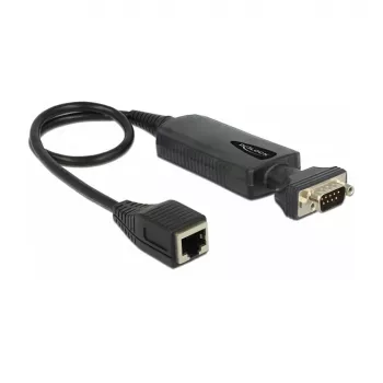 Delock 62976 Convertitore seriale da Ethernet a RS-232, 10/100 Mbps, da RJ45 a DB9 maschio