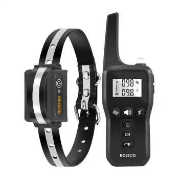Collare elettrico con campanello Rojeco PD529 — portata 1000 m, nero
