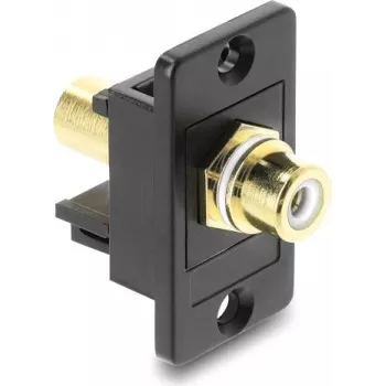 Connettore maschio RCA (cinch) da pannello DELOCK 91115 dorato, custodia bianco/nero