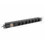 LANBERG PDU-07E-0200-IEC-BK PDU 1U 10A 7 prese francesi 2m nero