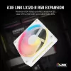 CORSAIR iCUE LINK LX120-R RGB Reverse Blade PWM ventola per case, 120 mm, bianca