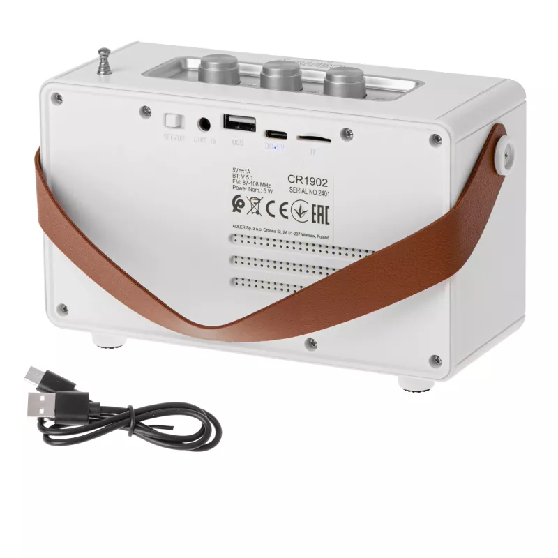 Camry altoparlante con radio | CR 1902 W | 5 W | Bluetooth | Bianco | Connessione wireless