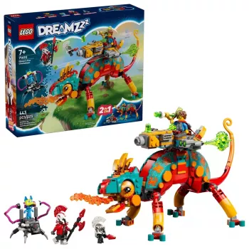Giocattolo da costruzione LEGO 71492 Dreamzz Mateo il camaleonte di fuoco set di gioco, modello a mattoncini per costruzioni fantasiose