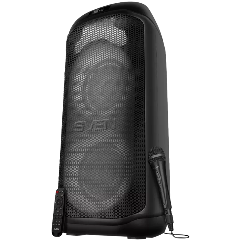 Altoparlante SVEN PS-1050, nero (200W, TWS, Bluetooth, FM, USB, microSD, display LED, 7200mAh)