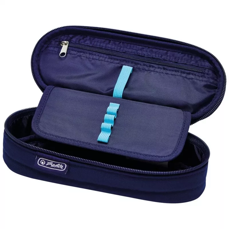 Astuccio morbido Herlitz 50038435 poliestere blu larghezza 215 mm profondità 95 mm altezza 60 mm