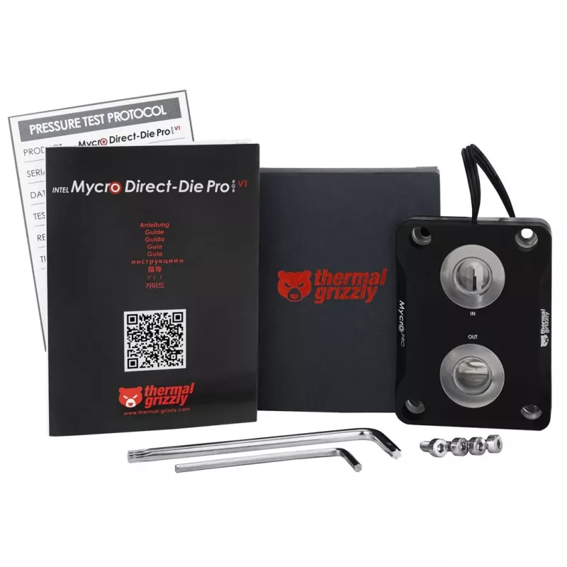 Thermal Grizzly Intel Mycro Direct-Die Pro RGB V1 waterblock per CPU, nero/trasparente