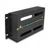 Delock 67320 Barra per interruttori automatici da 10" con copertura e guida DIN, 3U, metallo, nero