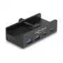 Delock 64262 Hub esterno USB 5 Gbps a 4 porte, 2x USB Type-A e 2x USB Type-C, con vite di bloccaggio