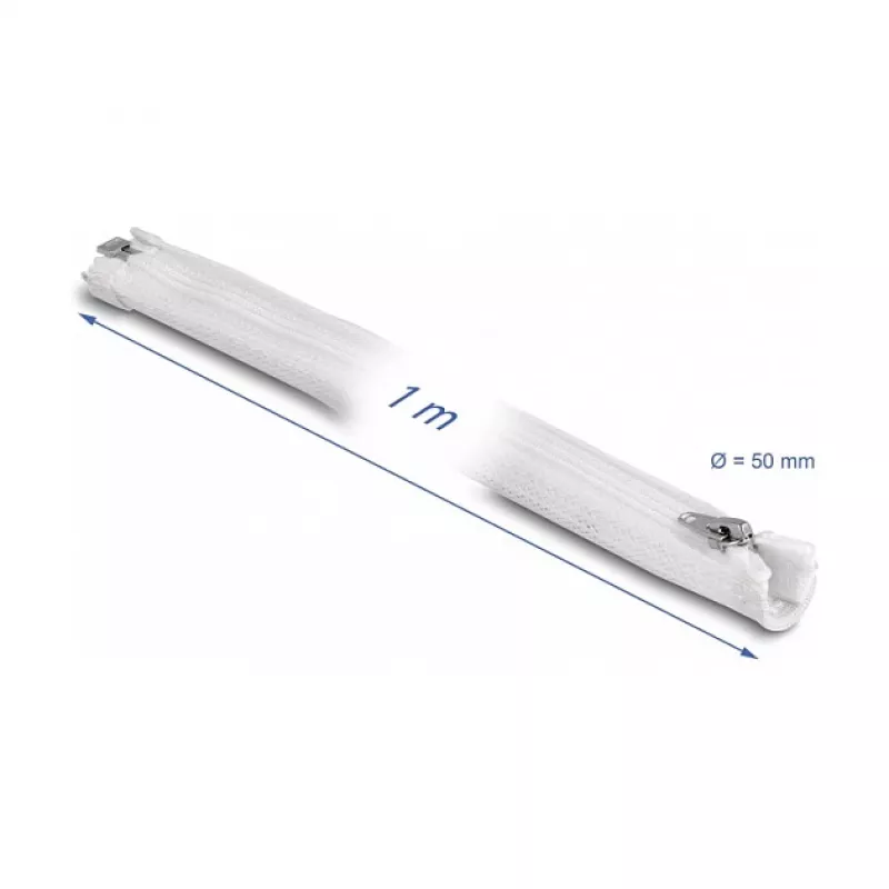 Guaina intrecciata DeLOCK 20823 1 m x 50 mm bianco