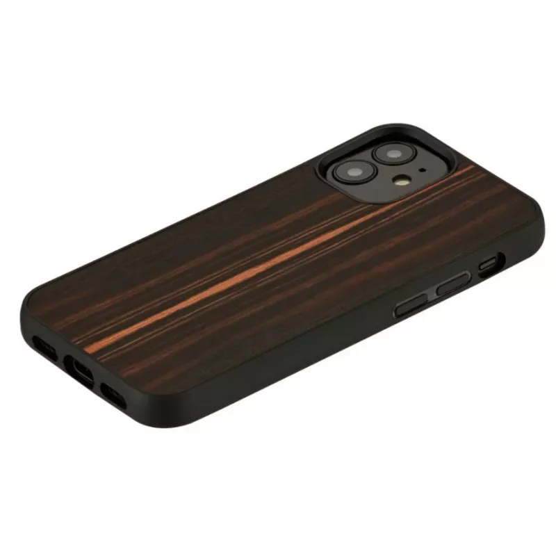 Custodia protettiva Man and Wood per iPhone 12 mini – ebano nero