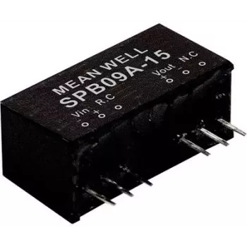 Alimentatore/convertitore Mean Well SPB09C-12, ingresso 36–75 V, uscita 12 V, 9 W, RoHS, profondità 24 mm