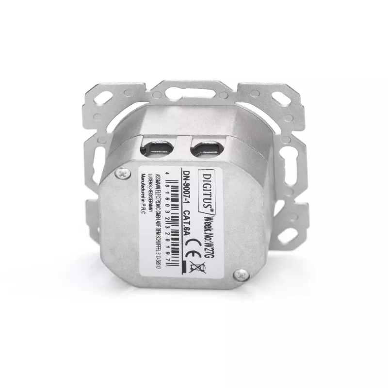 Presa di rete Digitus DN-9007-1 CAT 6A Classe EA, 2x RJ45, schermata, da incasso, bianca