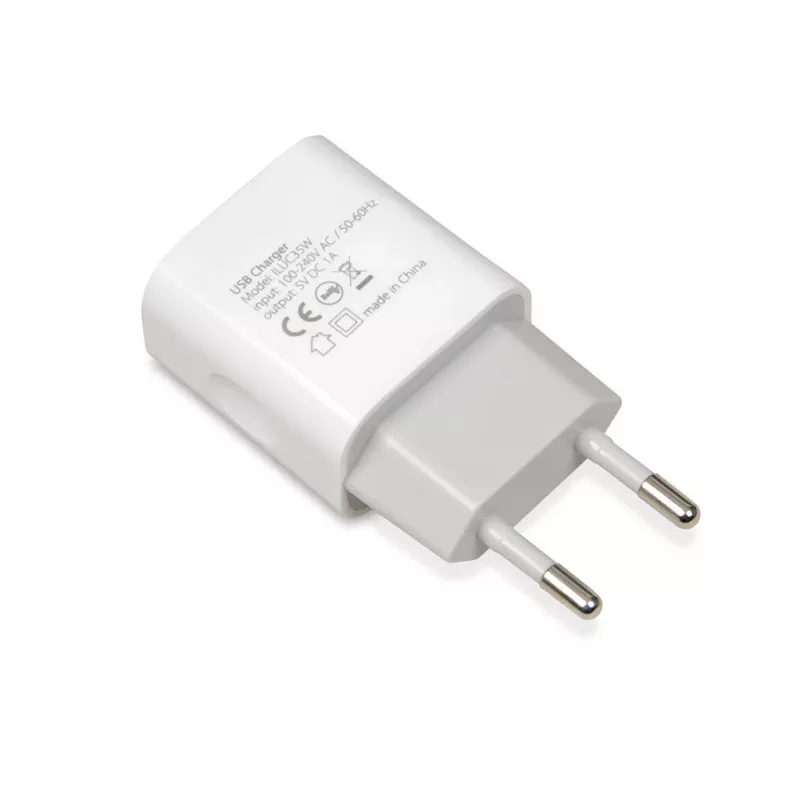 Caricabatterie da interno AC IBOX C-35 universale bianco — 5 V max, 0,3 A ingresso, 1 A uscita USB