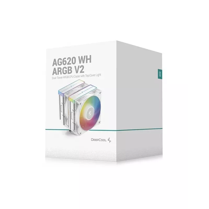 Dissipatore ad aria per chipset e scheda madre DeepCool AG620 WH ARGB V2 12 cm bianco 1 pz.