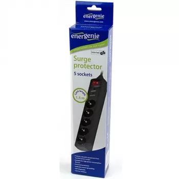 Gembird SPG5-C-5 Ciabatta elettrica 1,5 m 5 prese nero
