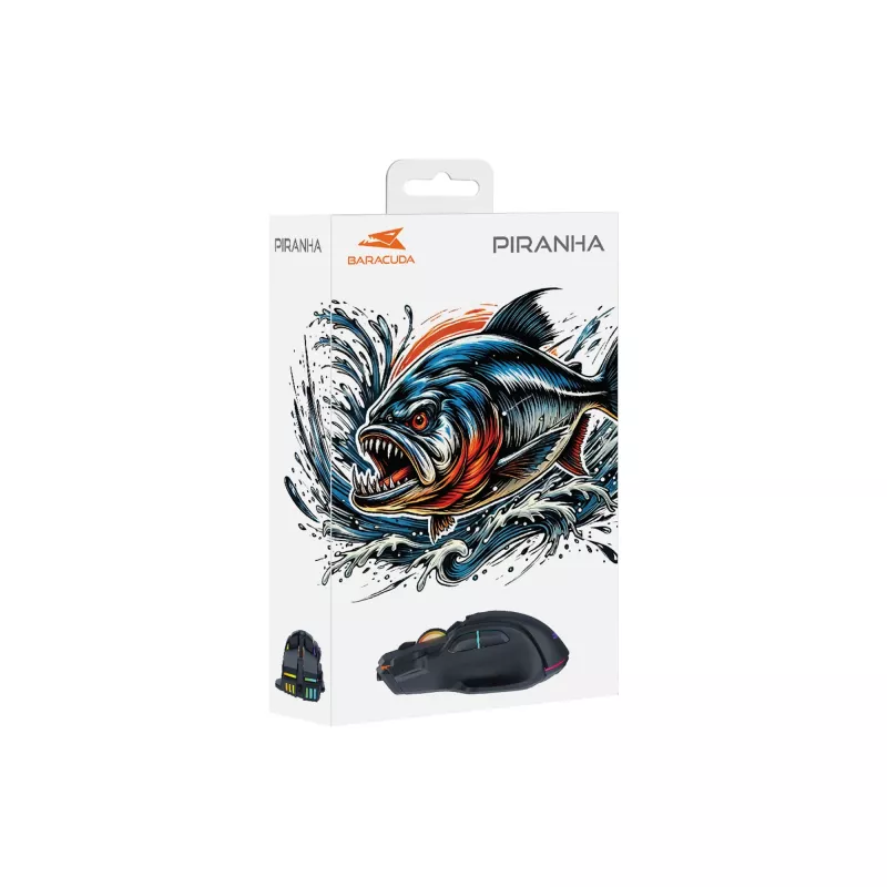 Mouse Baracuda BGM-071 Piranha nero USB