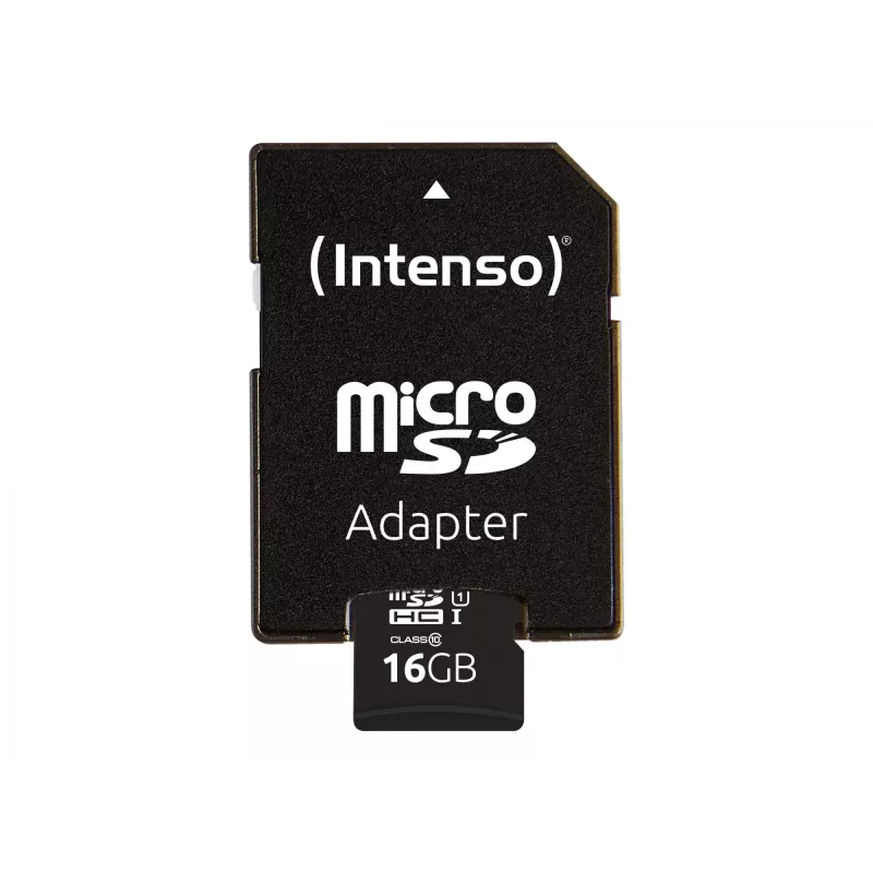 Intenso Performance - scheda di memoria flash (microSDHC/adattatore SD incluso) - 16 GB - UHS-I U1 / Class10 - microSDHC UHS-I