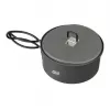 ESBIT PT1100HA Set da cucina da campeggio – pentola in alluminio 1,1 L, Ø14,8 cm, 227 g, nero