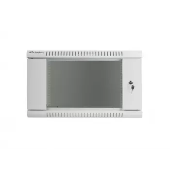 Lanberg armadio a parete 19 inch 6U 600x600mm grigio (porta in vetro)