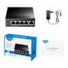Switch di rete Cudy GS105 — 5 porte Gigabit Ethernet (10/100/1000), nero, alimentatore 5 V DC incluso