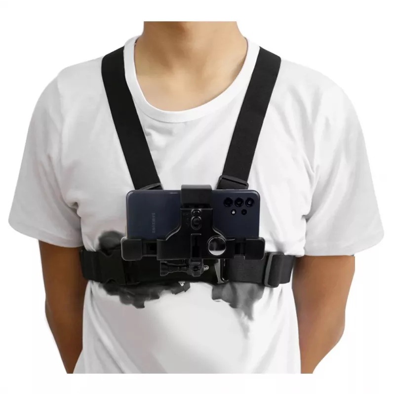 Cinghia sportiva MACLEAN MC-445 — supporto universale per petto per telefoni, fotocamere e GoPro