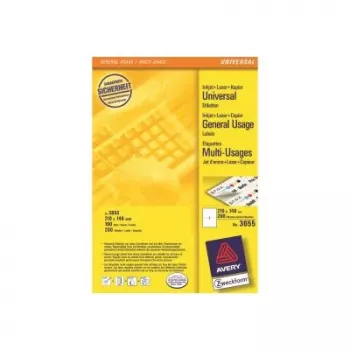 Avery 3655 etichette adesive rettangolari permanente bianco 200 pezzi