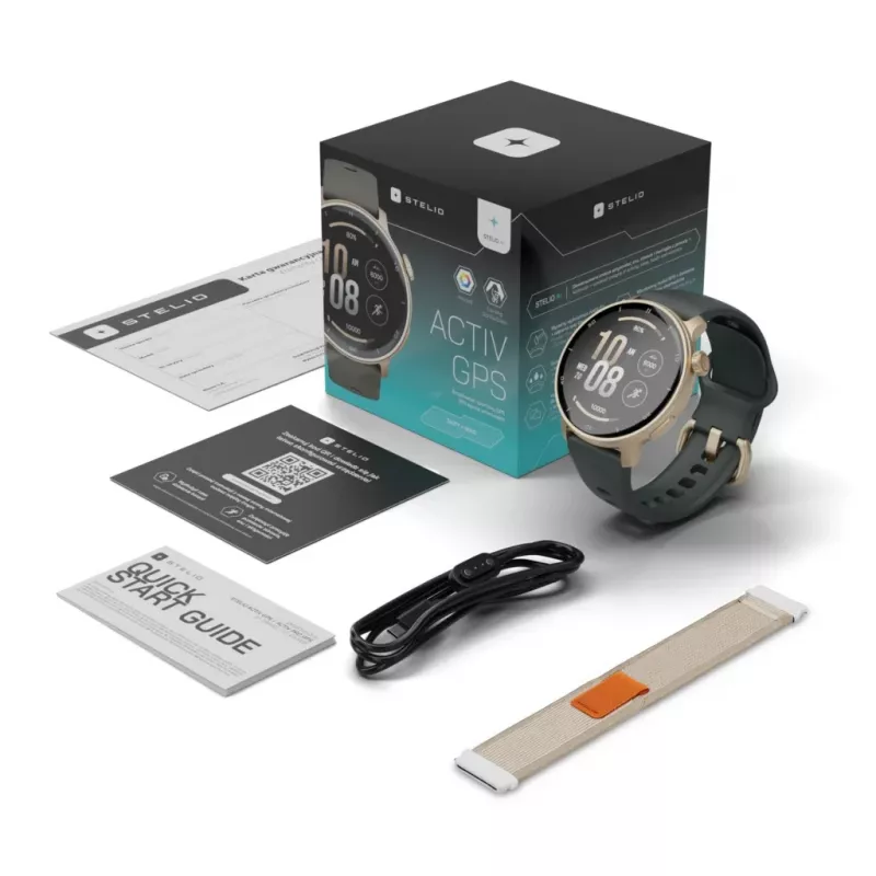 Smartwatch Stelio STSWA101GD Activ GPS 46 mm oro — smartwatch GPS da 46 mm, cassa dorata
