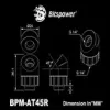Raccordo rotante a 45° BitsPower Artemis – arctic white (BPM-AT45R-WH)