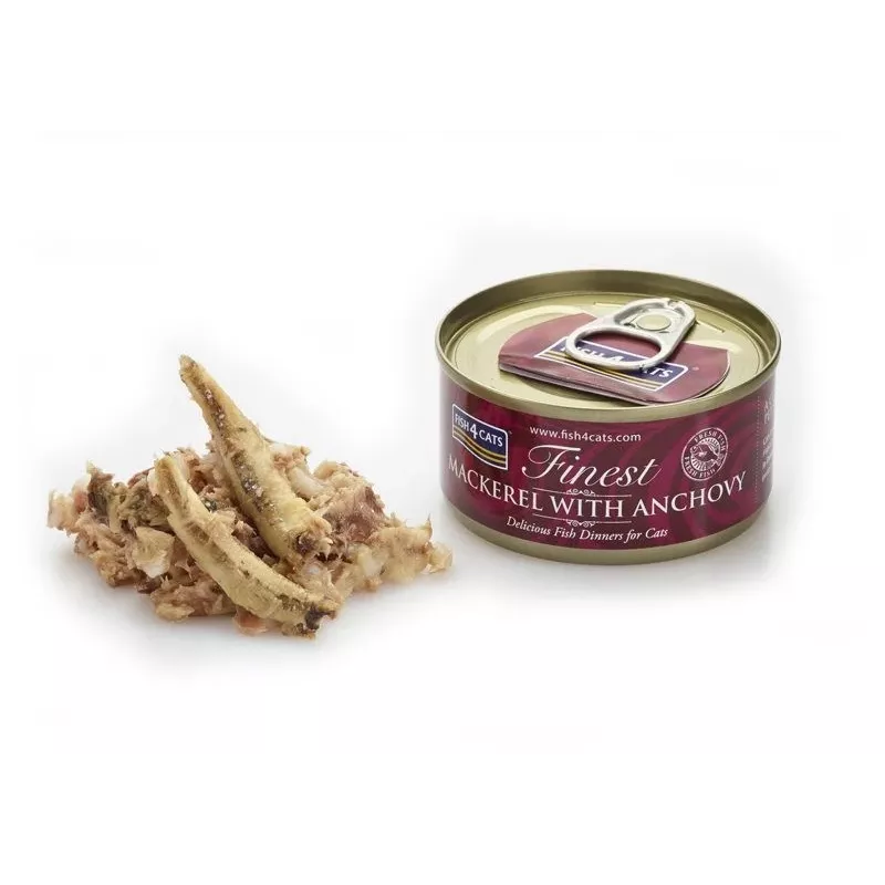FISH4CATS Sgombro con acciughe - cibo umido per gatti - 70g