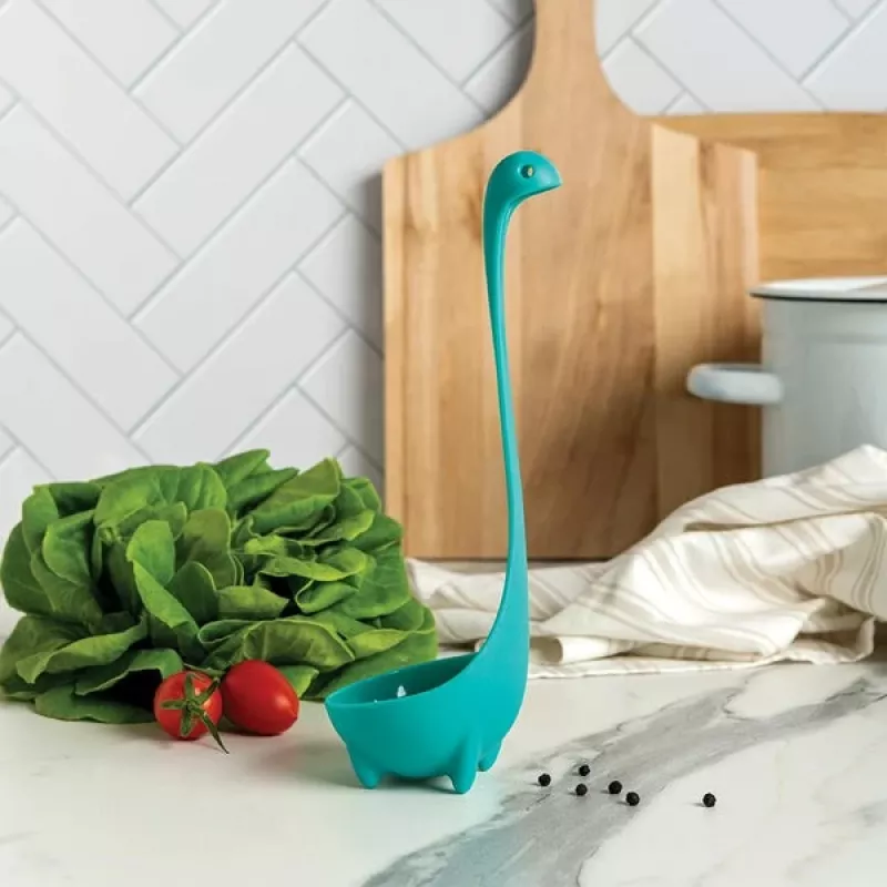 Mestolo Ototo Design OT821 turchese lunghezza 245 mm larghezza 89 mm