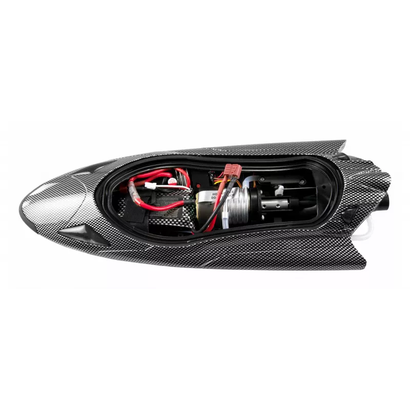 Motoscafo radiocomandato Amewi Stingray Jet Drive 335 mm RTR, effetto carbonio