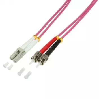 Logilink - cavo patch - LC multimodale (M) a ST multimodale (M) - 2 m - fibra ottica - 50/125 micrometri - OM4 - senza alogeni - viola erica (FP4LT02)