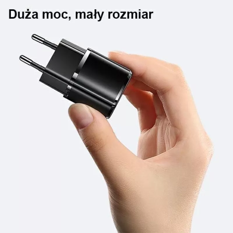 Caricabatterie usams 1x USB-C T36 + Lightning PD — caricabatterie PD compatto con USB-C e Lightning
