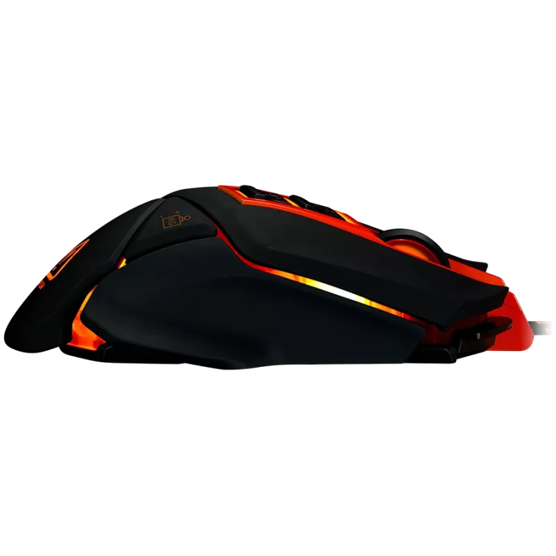 CANYON mouse Hazard GM-6 LED cablato nero arancione