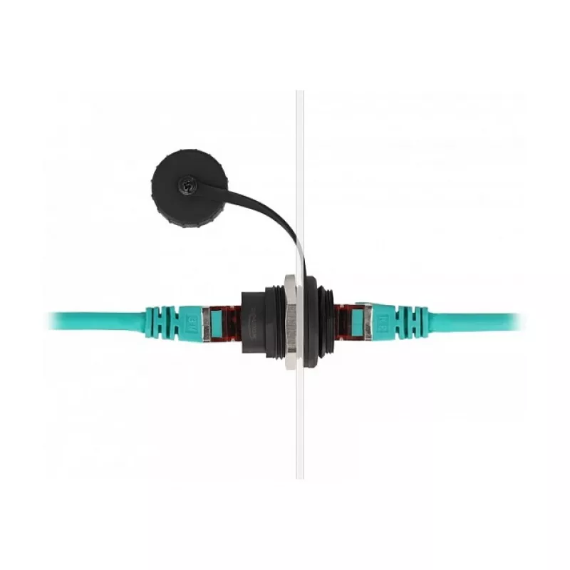 DeLOCK 86968 Giunzione da incasso RJ45 Cat.6A con tappo antipolvere, nero