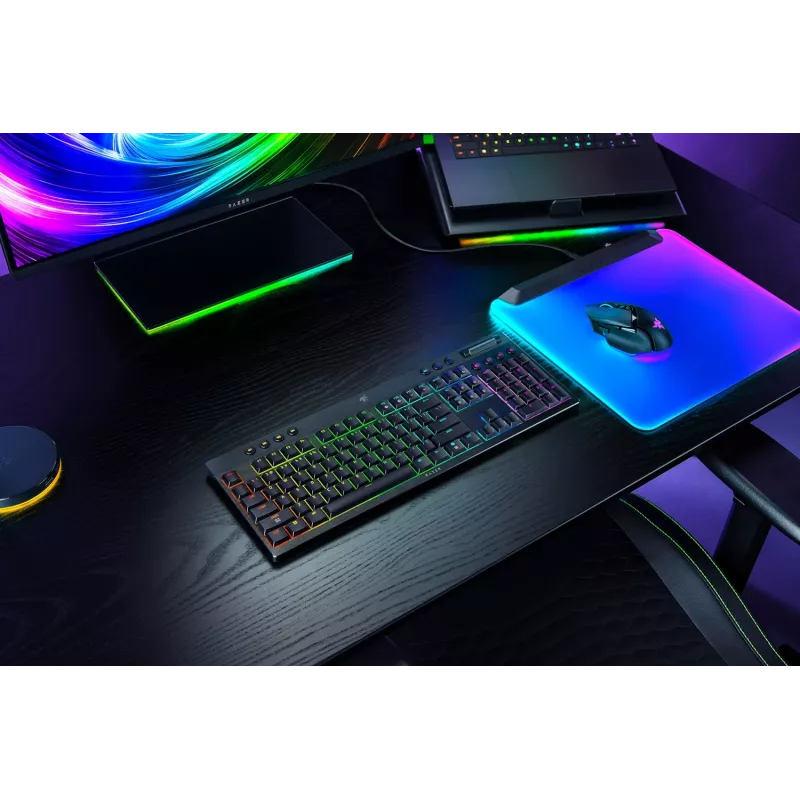 Razer BlackWidow V4 Low-Profile HyperSpeed (RZ03-05270100-R3M1) tastiera, Green Switch, layout US
